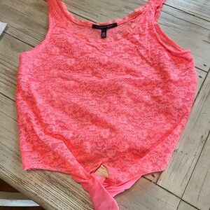 Victoria's Secret Women's Pink Lace Tank Top